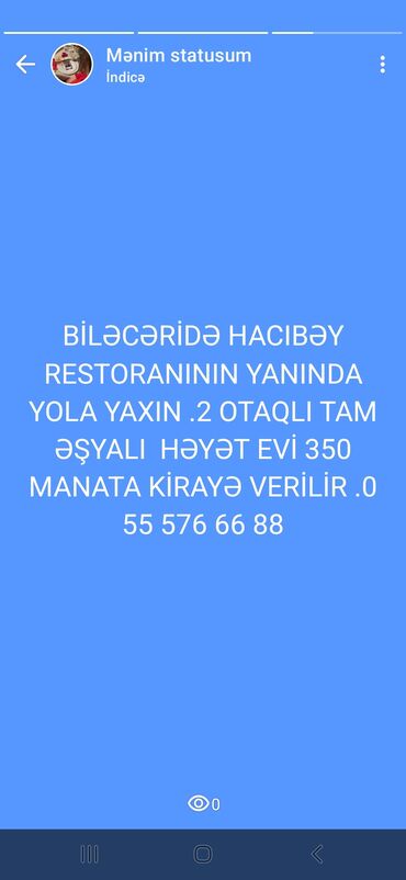 karavan kirayesi: 60 м², 2 комнаты