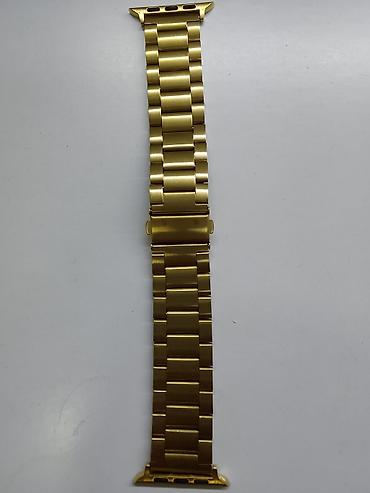 islənmis saatlar: Qızılı metal saat qayışı – Apple Watch üçün - Material: paslanmayan — 1