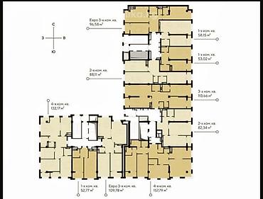 Продажа квартир: 1 комната, 58 м², Асанбай мкр Элитка, 13 этаж, ПСО (под самоотделку) — 3