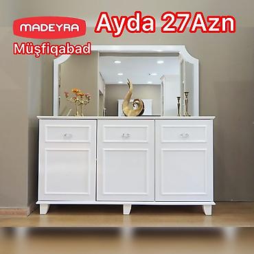 деревянный комод: Mebellər dəsti – Müşfiqabad, Madeyra - Divan: Yumşaq toxumalı, tünd — 3