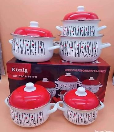 lonac 10l: Set posudja konig Cena 6300 Kö nig Set Emajliranih Šerpi sa — 1