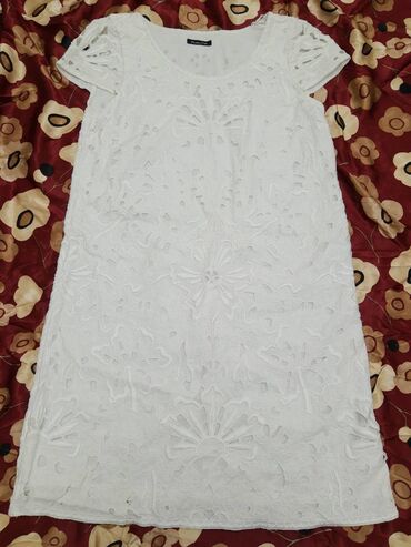 bela haljina sa cipkom: XS (EU 34), bоја - Bela, Kratkih rukava