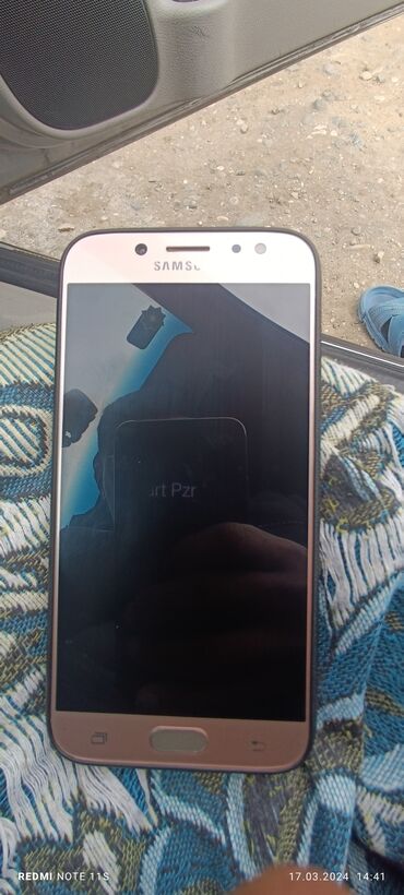 telefon iphone: Samsung Galaxy J7 2018, 32 GB, rəng - Qızılı, Barmaq izi, İki sim kartlı