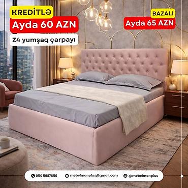 mebelman: Yeni, İkinəfərlik çarpayı, Bazalı, Matras ilə, Siyirməsiz, Azərbaycan — 4