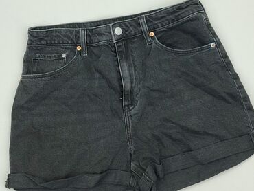krótkie spodenki czarne z wysokim stanem: Denim, Shorts for women, size XL (EU 42)