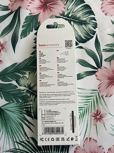 iphone x kabrolar: Hoco X99 Crystal Silicone şarj və data kabeli - Model: Hoco X99 - — 1