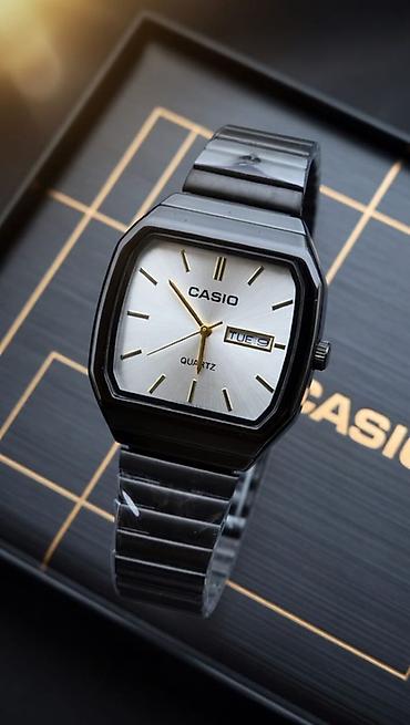 dini saat: Casio kvars qol saatı – klassik retro dizaynlı, qızılı tonlarda metal — 7