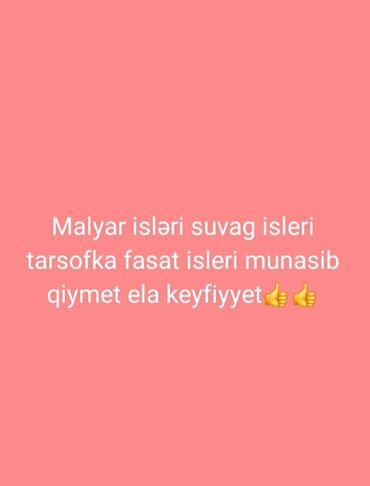 Digər tikinti xidmətləri: Malyar işləri