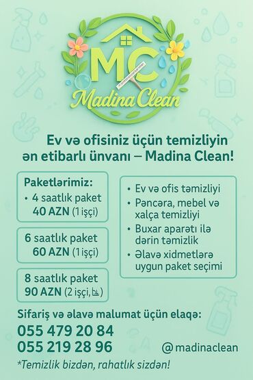 Təmizlik: Təmizlik | Mənzillər, Evlər, Girişlər | Gündəlik təmizlik