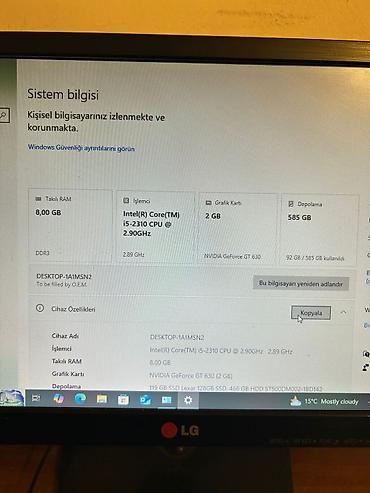 komputer desti: Masaüstü kompüter seti – gündəlik istifadə və ofis işləri üçün hazır — 3
