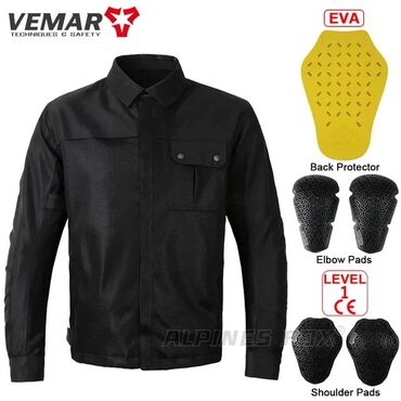 мужской одежды: Новинка лета 2023, мотоциклетная куртка, брюки, Мужская черная
