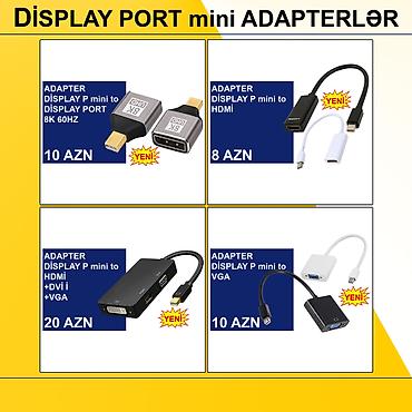 kompüter barter: DisplayPort mini Adapterlər/Konverterlər (Çeviricilər) ⭐Display Port — 1