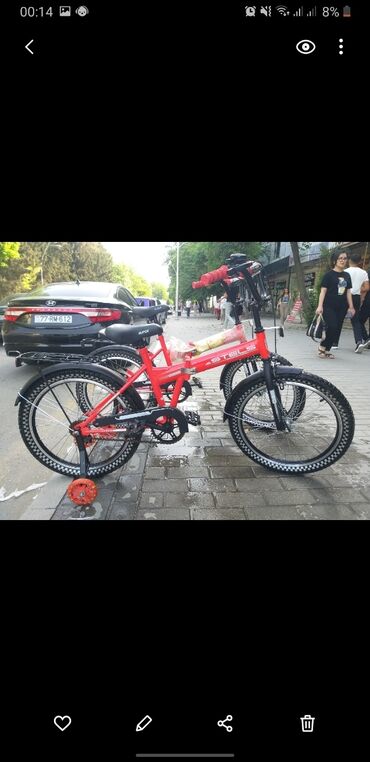 24 velosiped satilir: Yeni İki təkərli Uşaq velosipedi Stels, 20"