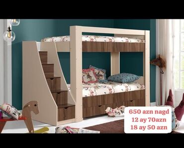 двухместная кровать: Oğlan və qız üçün, Yeni, Çarpayı, Matrassız, Siyirməli