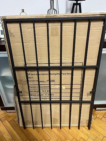 Baštenska dekoracija: Metalna rešetka/ukrasni panel za zid ili prozor - Materijal: crno — 2