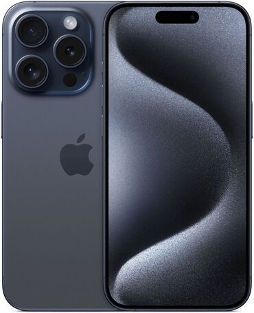 Apple iPhone: IPhone 15 Pro, Б/у, 256 ГБ, Blue Titanium, Чехол, Кабель, Коробка, 87 %