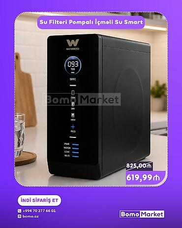 qantel su: Waterboss “Su Filtri Pompalı İcməli Su Smart” – mətbəx üçün kompakt — 1