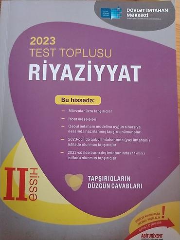 Testlər: Məhsul: 2023 Test Toplusu – Riyaziyyat, II hissə (Dövlət İmtahan — 1