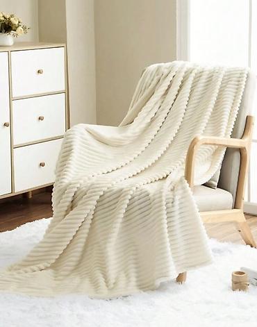 art tekstil: Yeni rəng - Bej Mikrofiber Pled, Pulsuz çatdırılma, Ödənişli çatdırılma — 1