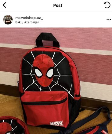 Məktəb çantaları: Uşaq üçün Marvel temalı məktəb dəsti Marvel // Spider‑Man (Hörümçək