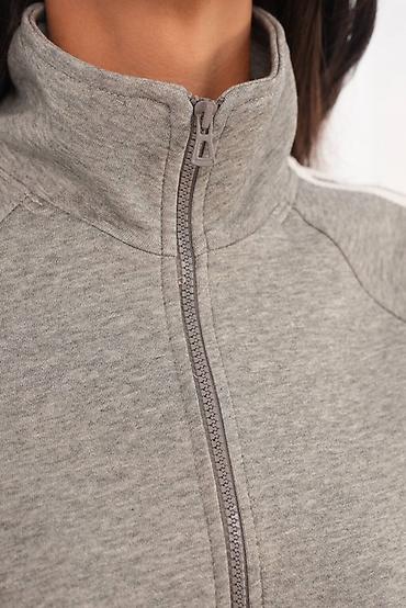nike tech flecce: Спортивный костюм женский, серый меланж - Комплект из двух предметов — 6