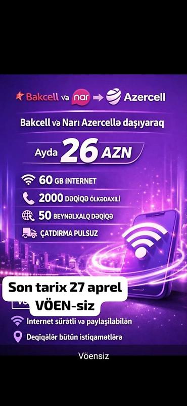 nar paketi: Azercell tarif paketi – Bakcell və Nar nömrələrini Azercellə — 1