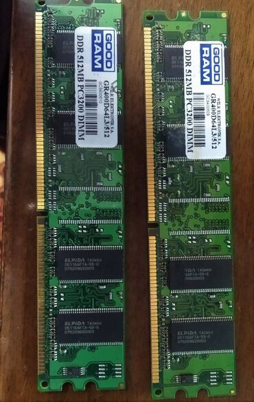 Продаю Оперативку, модель: DDR 256MB PC3200 2шт. по 250 сом; DDR 512