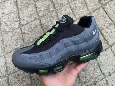 planika cizme muske: Nike Air Max 95 Grey Black Volt niske tenisice za trčanje Tenisice