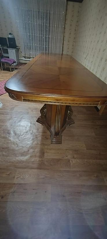 Столы и стулья для зала: Стол и стул для зала, Б/у, цвет - Коричневый — 6