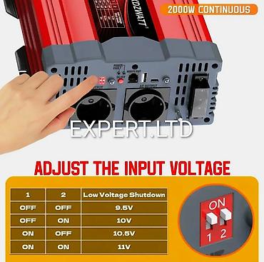 İnverterlər: Yeni Inverter, 1500-3000 Vt, 12 - 220 volt, Ünvandan götürmə, Ödənişli çatdırılma, Rayonlara çatdırılma — 23