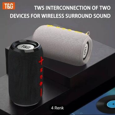 fm radio: T&G Kablosuz Yüngül Kalonla Stereo Musiqi Çalar, İpli, USB/TF/FM