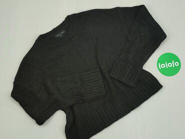Moda: Sweter, S (EU 36), wzór - Jednolity kolor, kolor - Czarny, New Look
