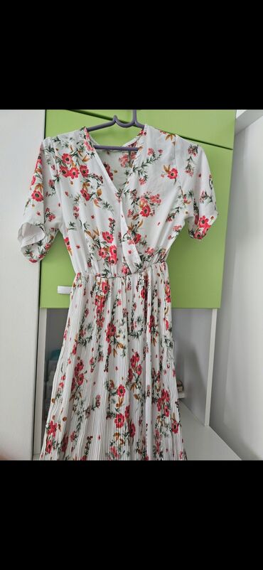 midi haljina: XS (EU 34), color - Multicolored, Short sleeves
