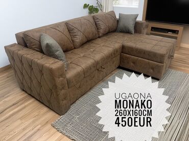 ugaone garniture jela jagodina: Ugaona garnitura Monako, dimenzija 260x160 cm, idealna je za opremanje