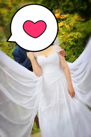 свадебная фата: Продаю свадебное платье! Лёгкое, воздушное, лямки можно убрать,есть
