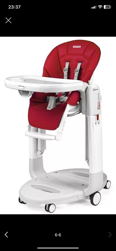 Стульчики для кормления: Стульчик для кормления, Б/у, Peg perego, Трансформер, цвет - Оранжевый, Самовывоз