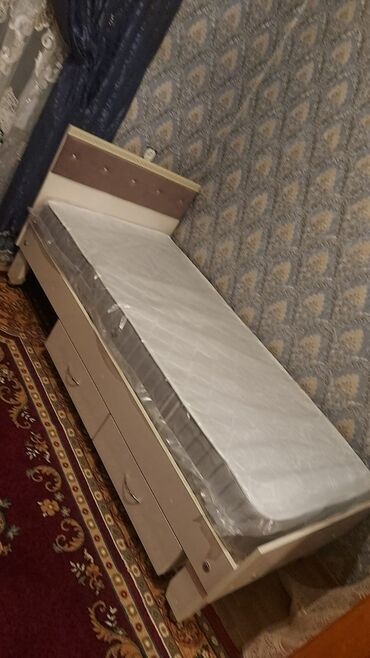 дорогая мебель: Новый, Односпальная кровать, Без подьемного механизма, С матрасом, С выдвижными ящиками, Азербайджан