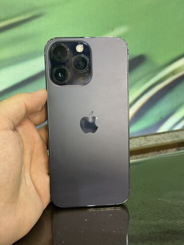Apple iPhone: IPhone 14 Pro Max, 256 GB, Deep Purple, Barmaq izi, Face ID, Simsiz şarj