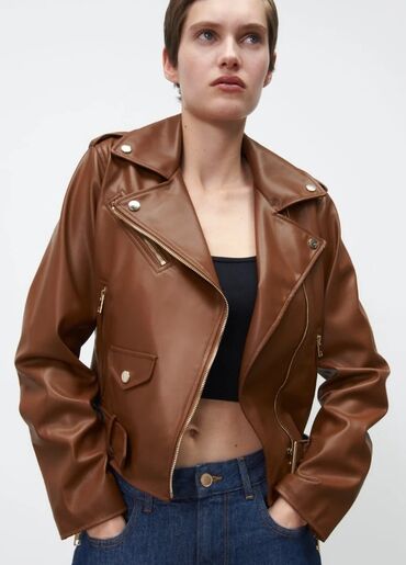 tio benetto куртка цена: Кожаная куртка, Натуральная кожа, Приталенная модель, S (EU 36)