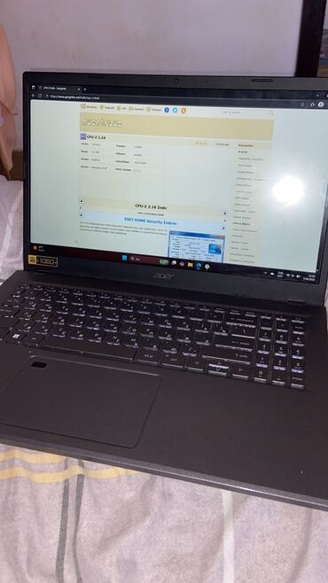 Avtoelektronika: Acer brendindən olan bu noutbuk "CPU-Z" proqramı ilə sistem