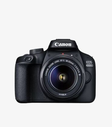 цифровые фотоаппараты: Цифровая зеркальная камера Canon EOS 4000D черного цвета с объективом