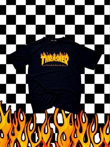 Şalvarlar: Thrasher tshirt. (unisex model) Ölçü L. Metrolara çatdırılma 2 azn