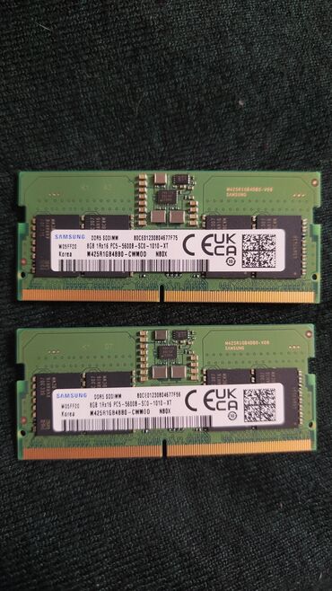 Продам оперативную память для ноутбука. 16Гб. DDR5 Samsung 2×8Gb