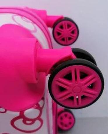 Rančevi, torbe i koferi: Pink kofer za decu sa motivom Hello Kitty, idealan za putovanja. Kofer — 19