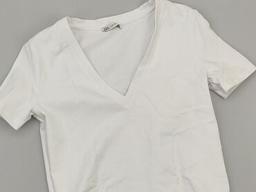 białe t shirty damskie z aplikacją: T-shirt, Zara, XS (EU 34), condition - Very good