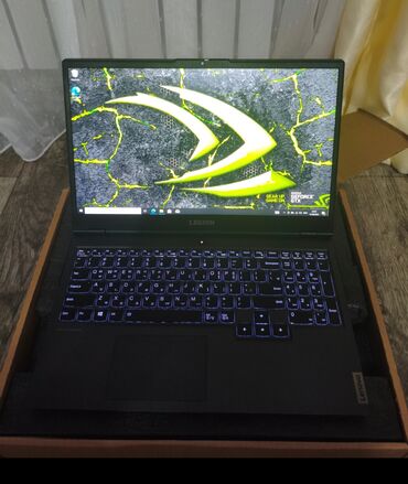 компы игровые: Ноутбук, Lenovo, 32 ГБ ОЭТ, AMD Ryzen 5, 15.6 ", Колдонулган, Оюндар үчүн, эс тутум NVMe SSD
