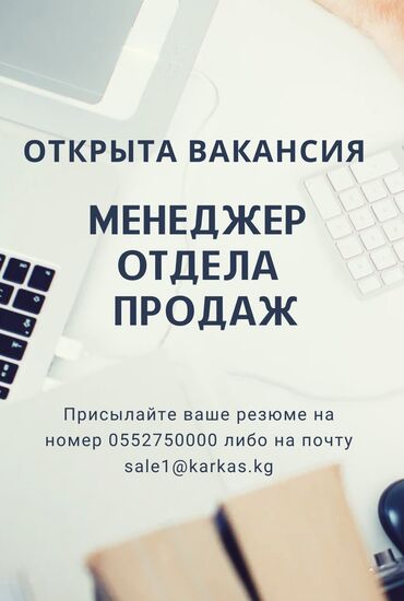 работа в сфере продаж: Менеджер по продажам. Бишкек Парк ТРЦ