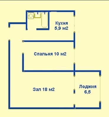 квартиру в частном доме: 2 комнаты, 43 м², 104 серия, 1 этаж