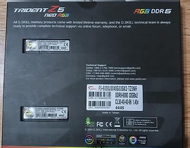pc komputer: G.SKILL Trident Z5 Neo RGB DDR5 yaddaş dəsti - Model — 2
