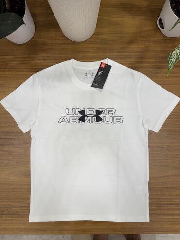 стильная молодежная рубашка: Мужская футболка, L (EU 40), Under Armour, Новый, цвет - Белый, Самовывоз, Платная доставка